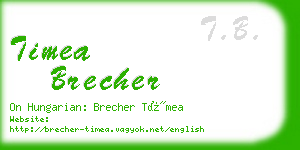 timea brecher business card